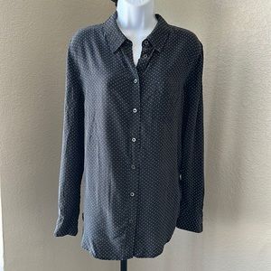 Equipment Silk Polkadot Button Down Shirt S/P